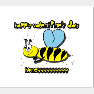 valentine's day bee mine honey Posters and Art